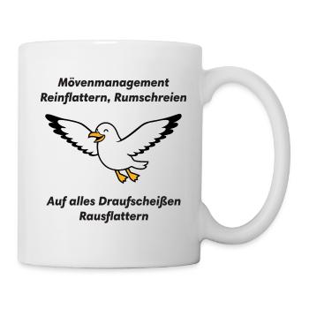 Mème de gestion de la mouette (mauvaise gestion) - Mug blanc - blanc - Droite