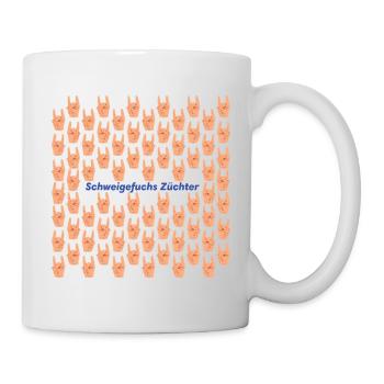 Schweigefuchs Züchter Muster - Tasse - Weiß - Rechts