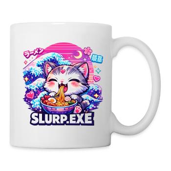 Kawaii Cat Ramen Noodles Anime Cat - Mug - white - Right