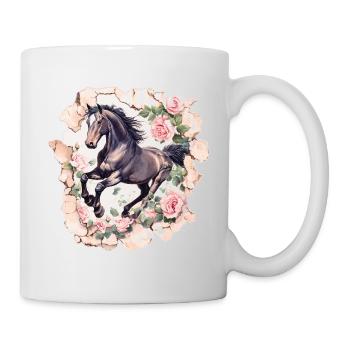 Cheval Vintage - Mug blanc - blanc - Droite