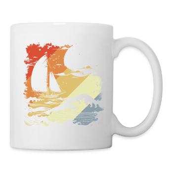 Segeln Vintage Look - Tasse - Weiß - Rechts