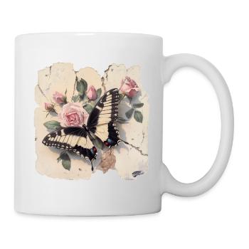 Schmetterling - Tasse - Weiß - Rechts