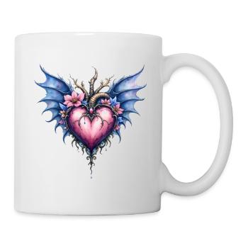 Gothic Floral Winged Heart - Mug - white - Right