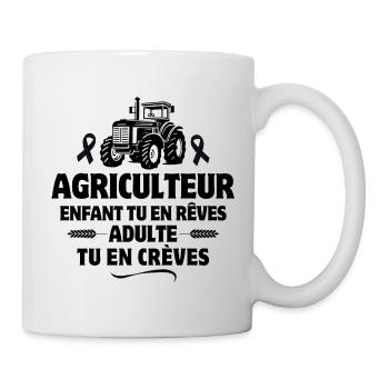 Landwirt, Züchter, Vieh, Landwirtschaft - Tasse - Weiß - Rechts
