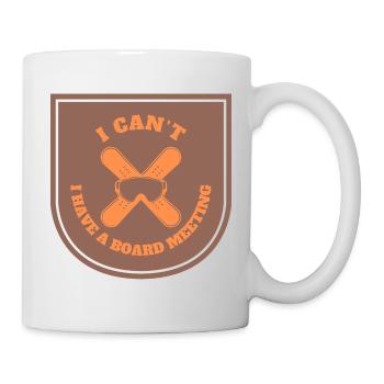 Snowboarding Board Meeting - Mug - white - Right