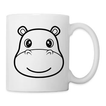 Profil du masque facial Hippopotamus Head - Mug blanc - blanc - Droite