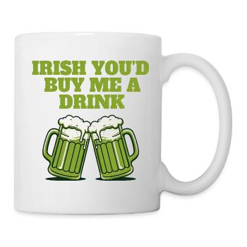 Irlandais Tu m’offrirais un verre - Mug blanc - blanc - Droite