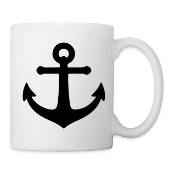 Icône d’ancre - Mug blanc - blanc - Droite