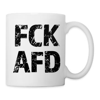 FCK AFD Bold Text Graphic - Mug - white - Right