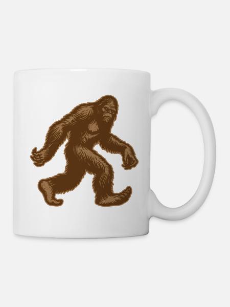 Sasquatch Bigfoot-Wandern - Tasse - Weiß