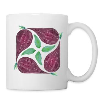 Motif oignon rouge - Mug blanc - blanc - Droite