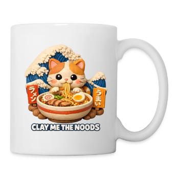 Kawaii Cat Ramen Noodles Anime Cat - Mug - white - Right