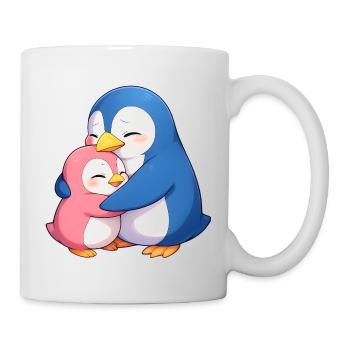 Câlins de manchots câlins - Mug blanc - blanc - Droite