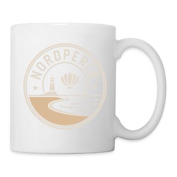 Nordperle Hamburg Nordsee Ostsee Norddeutsch Deern - Tasse - Weiß - Rechts