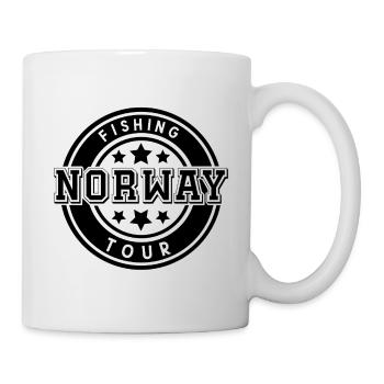 Voyage de pêche en Norvège - Mug blanc - blanc - Droite