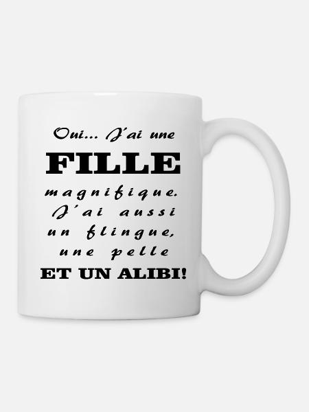 Papa protecteur - Mug blanc - blanc