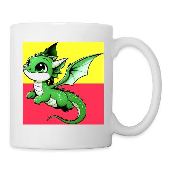 Drache - Tasse - Weiß - Rechts