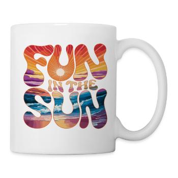 Fun In The Sun Retro Summer Beach Holiday Sun - Mug - white - Right