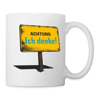 Attention I think sign - Mug - white - Right