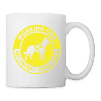 Not Friendly Dog Working Funny Meme - Mug - white - Right