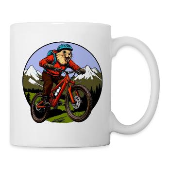 Murmeltiere Bike - Tasse - Weiß - Rechts