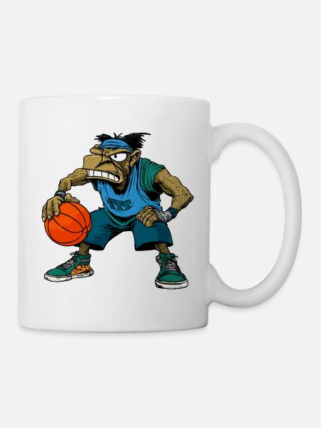 Rappeur de basket-ball Hip Hop - Mug blanc - blanc