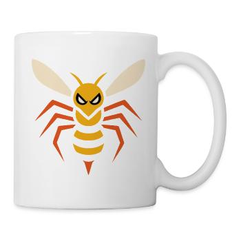 Angry Hornet – angular insect graphic - Mug - white - Right