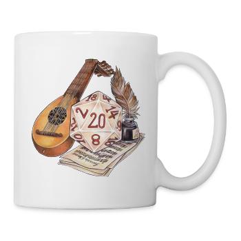 Role Playing Game Tabletop D20 Dice Gift Bard - Mug - white - Right