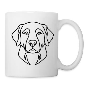 Vecteur de portrait du chien tête de Labrador - Mug blanc - blanc - Droite