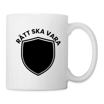 Black and white shield design minimalist - Mug - white - Right