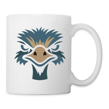 Nandu, Émeu à tête d’autruche - Mug blanc - blanc - Droite