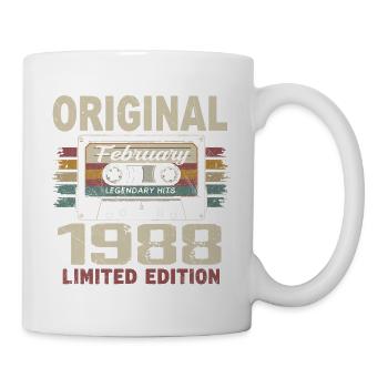 Februar 1988, Februar 1988 Geburtstagsgeschenk - Tasse - Weiß - Rechts
