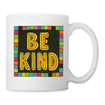 Be Kind Mosaic Border Bold Letters - Mug - white - Right