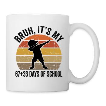 Mec, c’est mes 100 jours d’école - Mug blanc - blanc - Droite