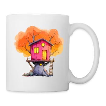 Pink Baumhaus Herbstzauber - Tasse - Weiß - Rechts