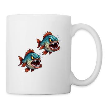 Piranha Tiefseejäger - Tasse - Weiß - Rechts
