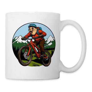Murmeltiere Biker / Freeride Biking - Tasse - Weiß - Rechts