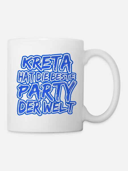 Kreta als Urlaub - Tasse - Weiß