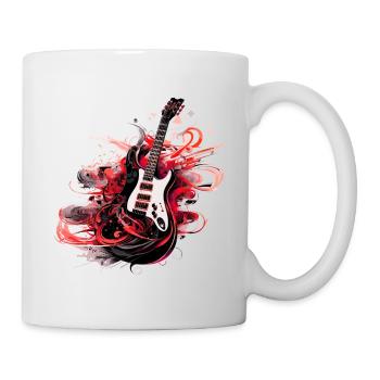 E-Gitarre Gitarre Gitarrist Musik Instrument Rock - Tasse - Weiß - Rechts