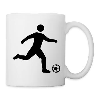 Fussballer Silhouette - Tasse - Weiß - Rechts