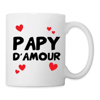 Opa der Liebe – Familien-Zärtlichkeits-Humorgeschenk - Tasse - Weiß - Rechts