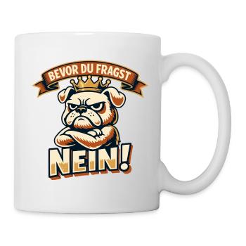 Beagle avant que tu demandes Pas drôle - Mug blanc - blanc - Droite