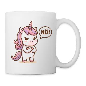 Süßes Einhorn Nö Lustiger Spruch - Tasse - Weiß - Rechts