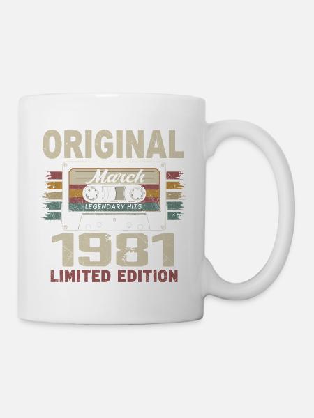 März 1981 Jahrgang März 1981 - Tasse - Weiß
