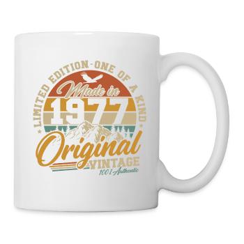 Cadeau d’anniversaire vintage 1977 - Mug blanc - blanc - Droite
