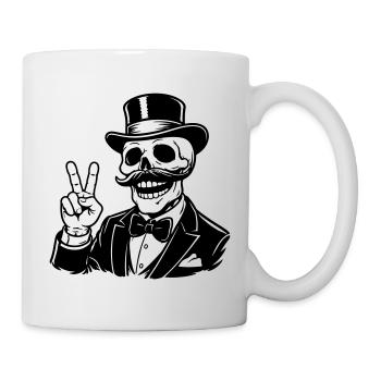 Squelette de la fête de garçon du marié - Mug blanc - blanc - Droite