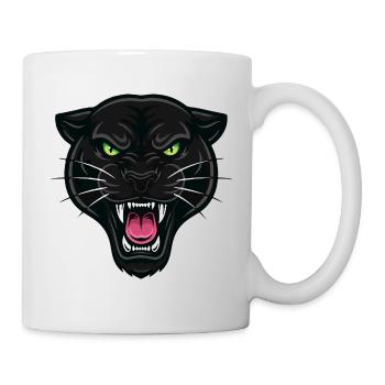 Panthère Noire Yeux Verts Force - Mug - white - Right