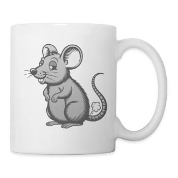 farting mouse, farting, farting, farts, farts, little mouse - Mug - white - Right