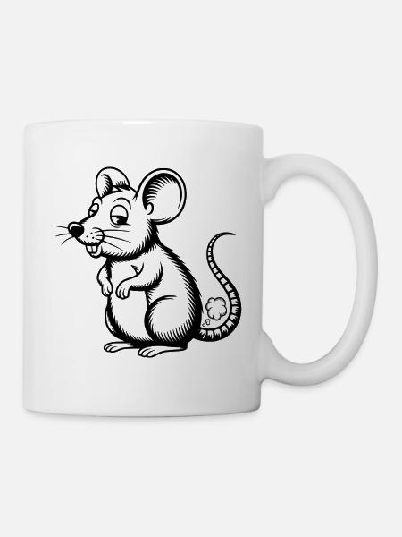 Pupsende Maus Furzwolke Pups Furz Pupsen Furzen - Tasse - Weiß