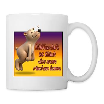 L’odeur du café, c’est le bonheur - Mug blanc - blanc - Droite